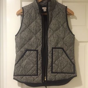JCrew herringbone puff vest